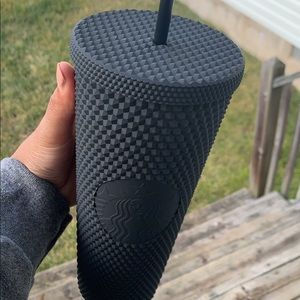 Matte Black Soft-Touch Studded Tumbler - 24 fl oz